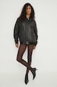 IRO geaca bomber de piele WP137KEREM negru SS24