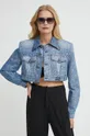 μπλε Τζιν μπουφάν Versace Jeans Couture