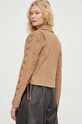 Îmbrăcăminte The Kooples o jacheta biker din piele intoarsa FCUI28003K bej