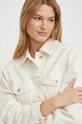 United Colors of Benetton geacă din denim bej 25Z2DN05C