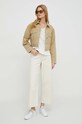 United Colors of Benetton geacă din denim 25Z2DN05C bej SS24