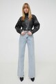 Δερμάτινο jacket Blugirl Blumarine RA4066.P0356 μαύρο SS24