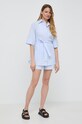 Max Mara Leisure cămașă din bumbac 2416191028600 albastru SS24