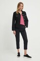 Τζιν μπουφάν Sisley 2TLALN04A μαύρο SS24