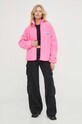 Φλις μπουφάν American Vintage VESTE ML HOK16CE24 ροζ SS24