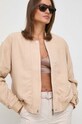 Guess kurtka bomber z domieszką lnu ODESSA beżowy W4GN56.WG8N0
