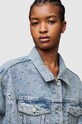 AllSaints kurtka jeansowa PIPER CRYSTAL WO066Z niebieski SS24