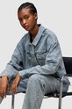 AllSaints kurtka jeansowa PIPER CRYSTAL WO066Z