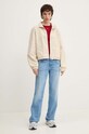 Μπουφάν Tommy Jeans DW0DW18139 μπεζ AW24