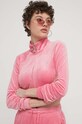 Velúrová mikina Juicy Couture s elastanom ružová JCWCT24306.650