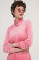 ružová Velúrová mikina Juicy Couture Dámsky