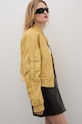 Gestuz kurtka bomber skórzana 10908970 żółty