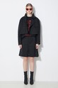 Pamučna jakna MM6 Maison Margiela S62AN0126 crna SS24
