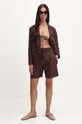 Weekend Max Mara kurtka z domieszką lnu 2415041013600 brązowy SS24