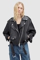Δερμάτινο μπουφάν AllSaints DAYLE BIKER λείο δέρμα μαύρο WL557Z