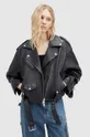 чёрный Кожаная куртка AllSaints DAYLE BIKER Женский