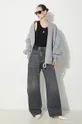 JW Anderson jacheta bomber din lana Puller Oversized Bomber Jacket gri