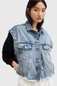 AllSaints geaca CHLO DENIM SWEAT JKT W044OA albastru SS24