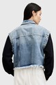 Îmbrăcăminte AllSaints geaca CHLO DENIM SWEAT JKT W044OA albastru