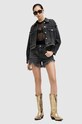 AllSaints geacă din denim CLAUDE FRAY JACKET W041OA negru