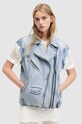 Džínová vesta AllSaints RIPLEY WAISTCOAT riflovina modrá W055OA