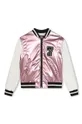 Дитяча куртка Karl Lagerfeld рожевий