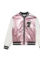 Παιδικό μπουφάν bomber Karl Lagerfeld ροζ