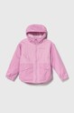 Columbia geaca copii Rainy Trails Fleece cu captuseala roz 1886591.G