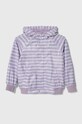 Dětská bunda United Colors of Benetton s kapucí fialová 2FHEGN02Q.P.Seasonal