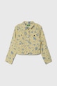 United Colors of Benetton geacă din denim pentru copii necaptusit galben 22HXCN04K.G.Seasonal
