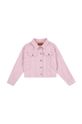 Dječja traper jakna Levi's LVG COLOR BABY BAGGY TRUCKER traper roza 4EK106