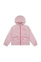 Дитяча куртка Levi's LVG MESH LINED WOVEN JACKET з капюшоном рожевий 4EK401.G