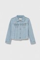 Хлопковая джинсовая куртка Pepe Jeans ISA JACKET JR без подкладки голубой PG401098