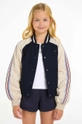 čierna Detská bunda bomber Tommy Hilfiger Dievčenský