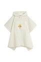 Mini Rodini poncho antipioggia per bambini Owl 2421010411 bianco SS24