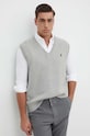 Polo Ralph Lauren kamizelka bawełniana bawełna szary 710A33366