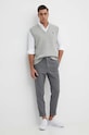 Polo Ralph Lauren kamizelka bawełniana 710A33366 szary SS24