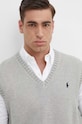 Polo Ralph Lauren kamizelka bawełniana szary 710A33366