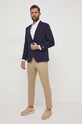 Polo Ralph Lauren blézer gyapjú keverékből 715927436 sötétkék SS24