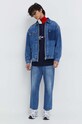 Tommy Jeans kurtka jeansowa bawełniana DM0DM18027 granatowy SS24
