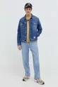 Tommy Jeans kurtka jeansowa niebieski
