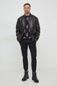 Calvin Klein bőrdzseki K10K112372 fekete SS24