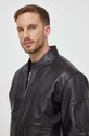 Calvin Klein geacă de piele negru K10K112372