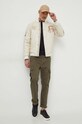 Guess kurtka bomber VARSITY M4RL11.WFWI0 beżowy SS24