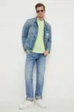 Джинсова куртка Calvin Klein Jeans темно-синій