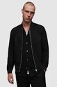 AllSaints kurtka bomber zamszowa Ronan nieocieplane czarny ML075U