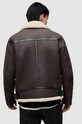AllSaints geaca de piele Rhys maro ML089Z