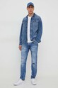 Pepe Jeans geacă din denim Luka Stencil PM402886 albastru SS24