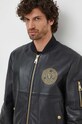 Versace Jeans Couture kurtka skórzana 76GAVP06.CPPS3 czarny SS24