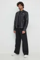 Kožna jakna Versace Jeans Couture crna